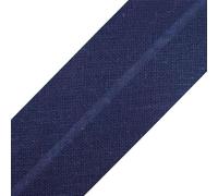 cyclingcolors 1x Schrägband aus 100% Baumwolle Breite 30 mm Länge 25 m Hochwertiges Einfassband Baumwollband Schrägband Ideal zum DIY, Dunkelblau