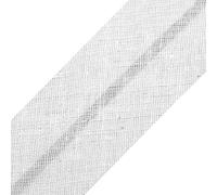 cyclingcolors 1x Schrägband aus 100% Baumwolle Breite 30 mm Länge 25 m Hochwertiges Einfassband Baumwollband Schrägband Ideal zum DIY, Weiß