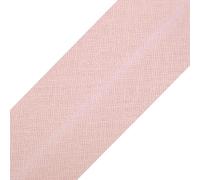 cyclingcolors 1x Schrägband aus 100% Baumwolle Breite 30 mm Länge 25 m Hochwertiges Einfassband Baumwollband Schrägband Ideal zum DIY, Blassrosa
