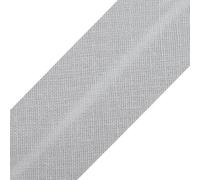 cyclingcolors 1x Schrägband aus 100% Baumwolle Breite 30 mm Länge 25 m Hochwertiges Einfassband Baumwollband Schrägband Ideal zum DIY, Hellgrau