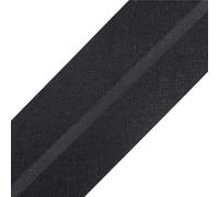 cyclingcolors 1x Schrägband aus 100% Baumwolle Breite 30 mm Länge 25 m Hochwertiges Einfassband Baumwollband Schrägband Ideal zum DIY, Schwarz