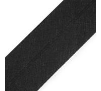 cyclingcolors 1x Schrägband aus 100% Baumwolle Breite 40 mm Länge 25 m Hochwertiges Einfassband Baumwollband Schrägband Ideal zum DIY, Schwarz