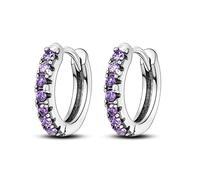 CYCUFF 925 Sterling Silber Hoop Ohrringe Bunte Cubic Zirkonia Schmuck Ohrringes für Frauen Set Ohrring Geschenke für Sie (Zirkonia Pavé-Ohrringe)