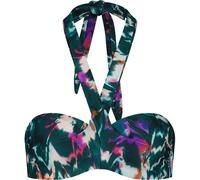 Cyell - Bandeau Bikini Top Damen ikat teal