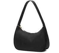 CYHTWSDJ Damen Shoulder Bags for Women, Cute Handbag Mini Clutch Purse with Zipper Closure Hobo Tote Handtasche, Nylon Schwarz