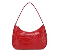 CYHTWSDJ Damen Shoulder Bags for Women, Cute Handbag Mini Clutch Purse with Zipper Closure Hobo Tote Handtasche, Rot, Kroko-Optik
