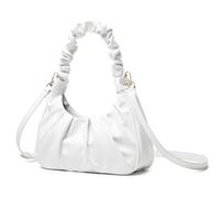CYHTWSDJ Modische Hobo-Tragetaschen für Damen, Mini-Clutch mit Reißverschluss, White-l, Small