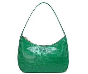 CYHTWSDJ Schultertaschen für Damen, niedliche Hobo Tote Handtasche Mini Clutch Geldbörse mit Reißverschluss, Grün - Crocodile Green