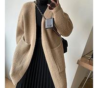 CYLZRCl Damen Dicker Kaschmir Pullover Mantel Winter Lockerer Und Fauler Stylischer Langer Cardigan, Lange Damen-Cardigans Aus Kaschmir Mit Taschen, Langarm Strick Oversize Pullover Cardigan