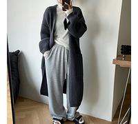 CYLZRCl Dicker Kaschmir-Pullovermantel, Lange Strickjacken for Damen Grobstrickpullover Strickjacke, Mit Taschen Damen Lose Langarm Strickware, Warmer Strickcardigan Aus Weichem Kaschmir-Stretch