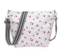 Cymwer Damen-Schultertasche, Kirsche, stylische Umhängetasche, große Kapazität, verstellbarer Riemen, Party & Urlaub (Kirschweiß)