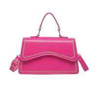 Cymwer Damen-Umhängetasche, Leder, lässig, handliche Tasche, edel, Arbeits- oder Freizeit (Rose Red)