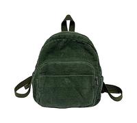 Cymwer Damen-Umhängetasche, weiche Umhängetasche, einfache Büchertaschen, Cord-Mini-Rucksack, einfarbig, for Büro, Reisen, einfache weibliche Pendler-Handtasche (grün)