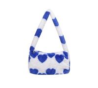 Cymwer Damen Winter Flauschige Umhängetasche Plüsch Unterarm Handtasche | Cymwer Winter Umhängetasche aus Plüsch, kompakte Schulter-/Unterarmtasche in Grün/Rot/Blau/Rosa, 220 x 80 x 120 mm