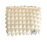 Cymwer Kulturbeutel for Damen, Bubble Chiffon, Organizer, Clutch, multifunktional, modisch, tragbar, lässig, Camping (beige)