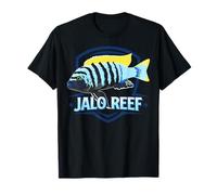 Cynotilapia Afra Jalo Reef Malawi Afrika Aquarium Mbuna Afra Cichlide Malawi Buntbarsch Aquaristik Aquarianer Herren Schwarz S Kurzarm Crew Neck Cartoon T-Shirt