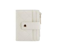 Cynure Women's Cute Leather Card Holder Small Compact Bifold Wallet with Zip Coin Pocket,Beige