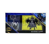 CyP Brands- Batman Geschenkset, Schlüsselanhänger und Brieftasche, Geschenkset, mehrfarbig, offizielles Produkt