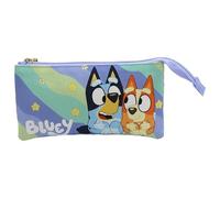 CyP Brands-Bluey, Federmäppchen, Schulmaterial, Vorschule, Light Waves, Blau, offizielles Produkt, bunt, Estandar, Lässig