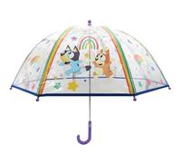 CyP Brands - Bluey - Kinder-Regenschirm, Bubble, transparent, manueller Regenschirm, 48 cm, mehrfarbig, offizielles Produkt