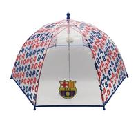 CyP Brands - FC Barcelona - Regenschirm, Kindersonnenschirm, Durchmesser 48 cm, manuell, Blase, transparent, offizielles Produkt