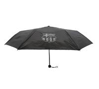 CyP Brands FCBarcelona Regenschirm, faltbar, manuell, 48 cm, Schwarz, Barça, offizielles Produkt, Schwarz
