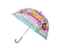 CyP Brands Gabby Kinder-Regenschirm, Blase, transparent, manueller Regenschirm, 48 cm, mehrfarbig, offizielles Produkt, durchsichtig
