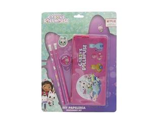 CyP Brands - Gabby, Schreibwarenset, Schreiben, Federmäppchen, Radiergummi, Anspitzer, Bleistifte, Farbe: Pink, Offizielles Produkt
