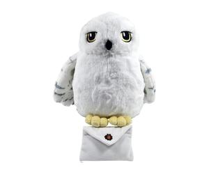CYP BRANDS Harry Potter - Kinderrucksack, Plüsch-Design mit fliegender Hedwig, mit verstellbaren und abnehmbaren Riemen, Farbe Weiß, Offizielles Produkt