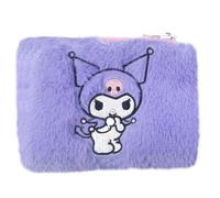 CyP Brands - Hello Kitty, Kuromi, Sanrio, Geldbörse, Handtasche, 3D-Figur, Kuromi-Gesicht, Plüsch, lila Farbe, offizielles Produkt