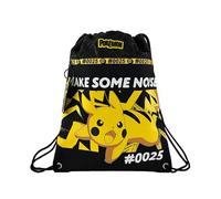 CyP Brands Pokémon-Rucksack, Tasche mit Kordelzug, Pikachu, Schwarz, offizielles Produkt