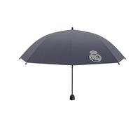 CyP Brands Real Madrid Regenschirm, faltbar, manuell, 48 cm, Schwarz, offizielles Produkt, Schwarz