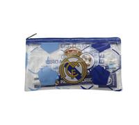 CyP Brands Real Madrid Schreibwaren-Set, Schreibwaren, Lineal, Radiergummi, Anspitzer, Federmäppchen, Bleistift, Weiß, offizielles Produkt