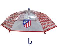 CYPBRANDS Atlético de Madrid, Kinderschirm, Regenschirm, Durchmesser 48 cm, manuell, transparent, offizielles Produkt, durchsichtig