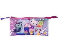 CYPBRANDS CyP Brands-Gabby, Dreifach-Federmäppchen, Schulmäppchen mit 3 Fächern, offizielle Lizenz, farbenfrohes Design, für Mädchen, ideales Schulgeschenk