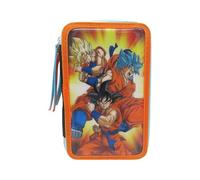 CYPBRANDS - Dragon Ball, Federmäppchen, 3-stöckiges Federmäppchen, Schulbedarf, Mehrfarbig, offizielles Produkt