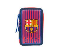 CYPBRANDS - FC Barcelona, Federmäppchen, 3-stöckiges Federmäppchen, Schulbedarf, Mehrfarbig, offizielles Produkt