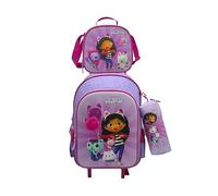 Gabby Set 11l Wheeled Backpack 3 Units Rosa Kinder