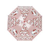 CyP Brands Hello Kitty Regenschirm für Kinder, manueller Regenschirm, transparent, 8 Stangen und Metallrohr, hohe Widerstandsfähigkeit, offizielles Produkt, durchsichtig