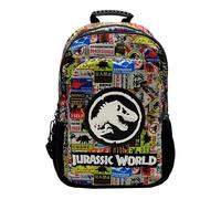 CYPBRANDS Jurassic World - Backpack 43 cm Adaptable to Trolley, School Supplies, School Backpack, Multicoloured, Unisex, Jurassic Park, Official Product