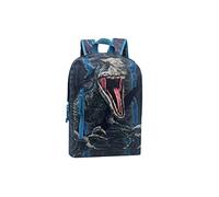 CYPBRANDS Jurassic World Rucksack für Jungen, anpassbar an Trolley, mit Reißverschluss, Fronttaschen, mehrfarbig Schwarz, Talla única, Jugend-Rucksack, anpassbar an Trolley Jurassic World