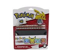 POKÉMON: Schreibwaren-Set mit Schulhalter, Schulmaterial, Federmäppchen, Bleistift, Radiergummi, Mehrfarbig, offizielles Produkt (CyP Brands)