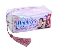 CYPBRANDS K-Pop Demon Hunters, Huntrix, Federmäppchen mit Quaste, Kulturbeutel, Schulmaterial, Violett, offizielles Produkt