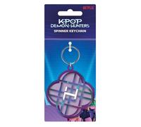 CYPBRANDS-K-Pop Demon Hunters, Huntrix, Schlüsselanhänger, Rucksack, Zubehör, Tasche, Spinner, Violett, offizielles Produkt