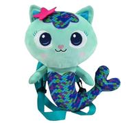 CYPBRANDS Plüsch-Rucksack mit Reißverschluss und verstellbaren Bändern, Plüsch, ideal für Jungen und Mädchen, Mermaid Mermaid Plüschtier, 32 cm