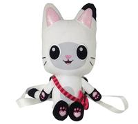 CYPBRANDS Plüschtier, weiße Pandy, 38 cm, Gabby, Plüsch-Rucksack mit Reißverschluss und verstellbaren Bändern, Plüsch, ideal für Jungen und Mädchen, Plüschtier, Panda, Katze, Weiß, 38 cm