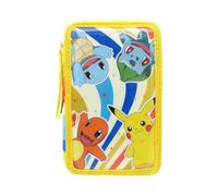 CyP Brands Federmäppchen Pokémon – 3-stöckig, mehrfarbig, offizielles Produkt