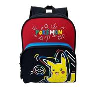 Pokemon- Kinderrucksack, Schulrucksack, Maße 30 cm, Pikachu, Schulmaterial, Rucksack, Schwarz, Offizielles Produkt (CyP Brands)