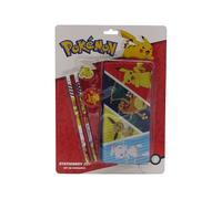 CYPBRANDS Pokémon, Schreibwarenset, dreifaches Federmäppchen, Bleistifte, Radiergummi, Anspitzer, mehrfarbig, offizielles Produkt