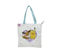 CyP Brands Pokémon, Tasche, Einkaufstasche, Stoffbeutel, Blumen, Creme, offizielles Produkt, cremefarben, Estandar, Lässig